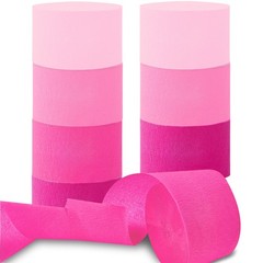 8 Rolls Pink Crepe Paper Streamers For Bachelorette Baby Shower 656 FT