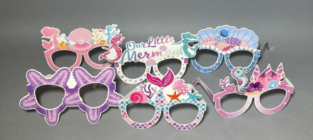 96 Pieces Mermaid Party Decorations – Supplies Mermaid Glasses & Tattoo Stickers