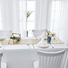 2 Packs 12 x 108 inches Champagne Gold Sequin Table Runner, Glitter Champagne…
