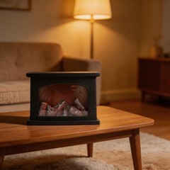 Compact LED Fireplace Lamp with for real Flame Effect for Living Room Decor