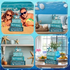 Charming 4-Piece Starfish Table Centerpiece for Nautical Home Decor
