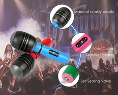Durable Inflatable Microphones – Set of 6 in Random Colors for Karaoke & Parties