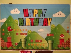 Mario Brothers Birthday Banner 5’x3’ – New