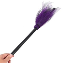 Broom Shape Mesh Random Color Props for Witch Cosplay 1Pack 35.4×5.5×1.2in