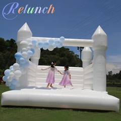 White/ Pink/Black PVC Inflatable Bounce House with Blower For Wedding Birthday