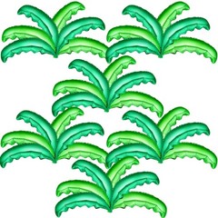 40 Pcs Palm Tree Leaves Balloons, Helium Foil Coconut Tree Leaves Balloons Gr…