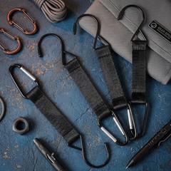 Compact Fence Hooks 19.5cm Total Length 7.5cm Nylon Belt for Camping Hiking