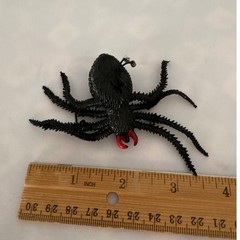 1990s Halloween Black Spider Decoration Hanging Scary Prop Decor Creepy Horror