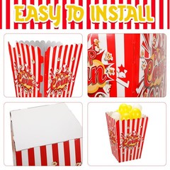 Sosation 2 Pack Giant Popcorn Prop Cardboard Stand Up Balloons Movie 3D Popcorn