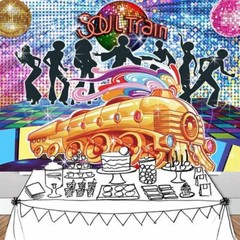Soul Train Disco Dancing Party Supplies Birthday Decor Backdrop Banner 7x5ft