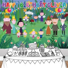 Ben and Holly Personalised Custom Banner Backdrop Party Supplies Birthday Gift