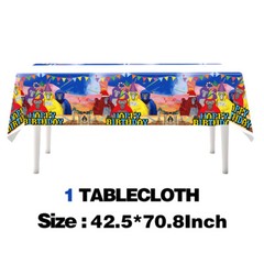 Birthday Party Supplies Set Plates Cups Tablecloth Napkins for Gorilla Tag Party