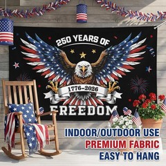 Patriotic Eagle 250th Freedom Banner – Elegant Décor for Independence Day Events