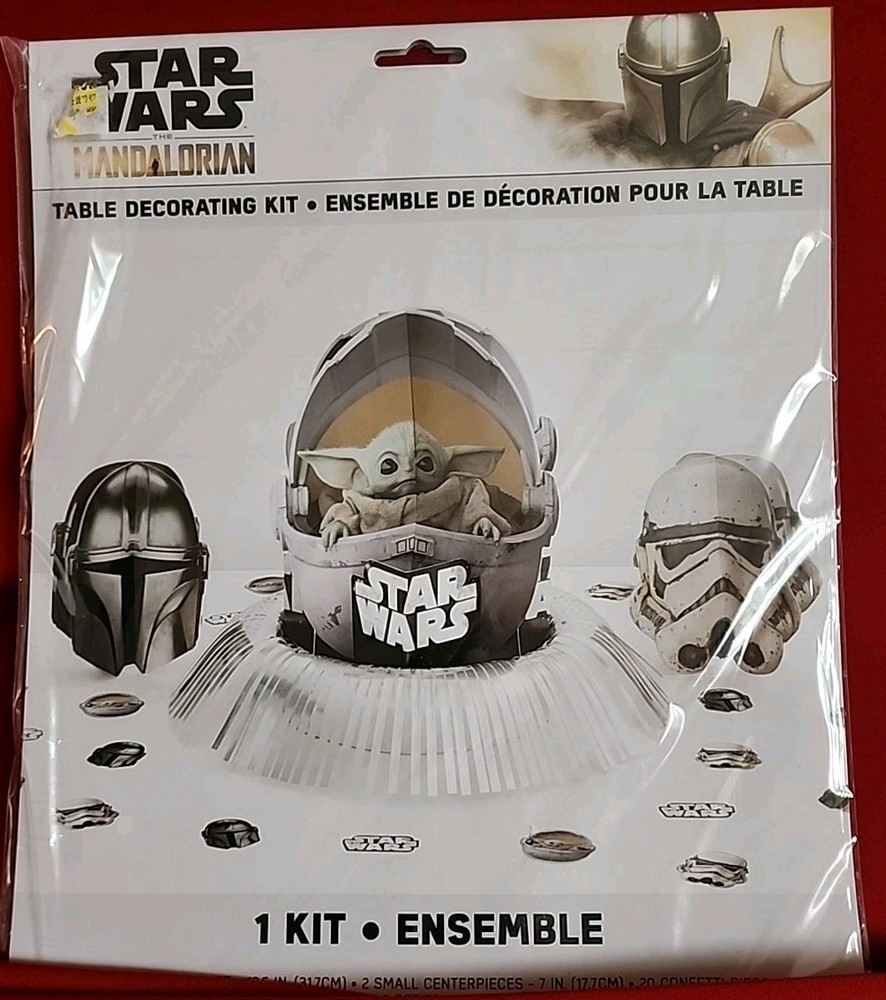Disney Star Wars The Mandalorian Table Decorating Kit 23 Pc Birthday Decor Set