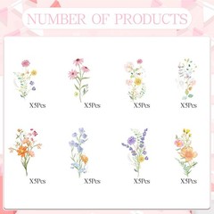 Wildflower Birthday Party Decorations, 40PCS Baby in Bloom Baby Shower Cake D…