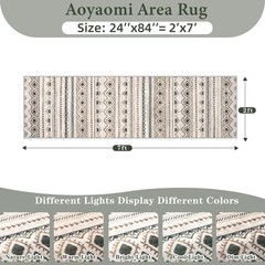 Runner Rug 2×7 Boho Geometric Area Rugs: Washable Kitchen Entryway Rug, Soft …