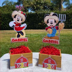 Mickey Farm Centerpieces, Mickey Mouse birthday Party Supplies, Mickey & Minnie
