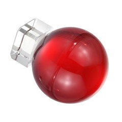 1Set 50mm K9 Crystal Ball Decorative Ball Craft w Box and Crystal Stand Red