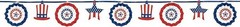 Patriotic Fourth of July Party Assorted Stars and Stripes Fan Banner Decoration,