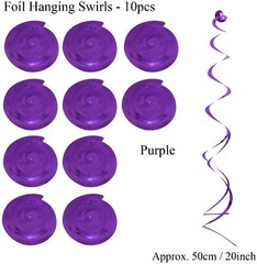Happy Birthday Decoration Set- Paper Fans, Pom Poms, Banner, Swirls & Balloons