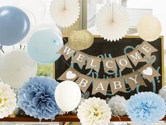 Baby Shower Decorations for Boys with Rustic Burlap Welcome Banner and Dusty …