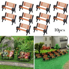 10 Model-Railway HO Scale 1:87 Platform Park Street Seats Settee Chair/new