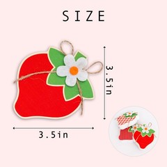 3 PCS Wooden Strawberry Decor Table Ornament Tiered Tray Photography Prop