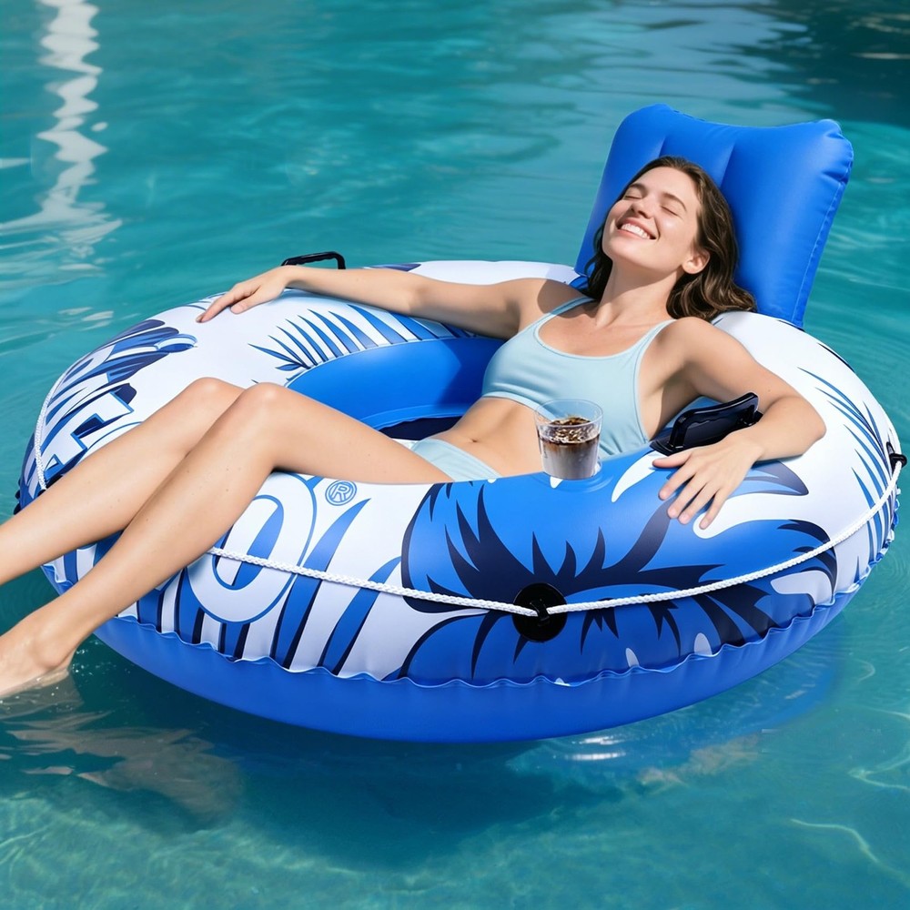 Inflatable River Tube Float 53Pool Float Adult, Tubes for Floating Heavy Duty