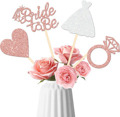 Rose Gold Bride to Be Centerpiece Sticks for Bridal Shower and Engagement