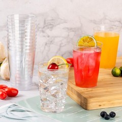 Goodluck 200PCS 12oz Clear Plastic Cups for Party, Disposable Clear Plastic C…