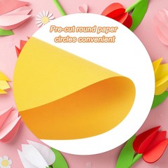 60 PCS Golden Yellow Circle Cutouts Paper, 8 Inch Round Cutouts 200gsm/75lb C…