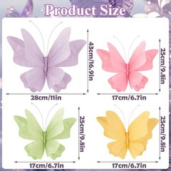 Butterfly Party Decorations, 3D Paper Butterfly Decoration, Hanging Paper But…
