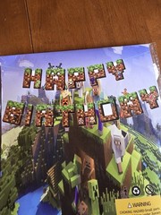 MINECRAFT HAPPY BIRTHDAY BANNER M1