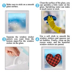 18 Sheets Valentines Window Cling Set St. Patrick’s Easter 4th of July 204 Pcs W
