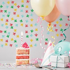 100 PCS Colorful Glitter Airplane Table Confetti Paper Party Scatters