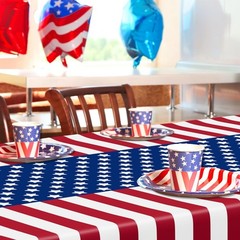 Kids-Friendly 4th of July Table Covers – 4 Pack, 108″ x 54″ for Happy Gatherings