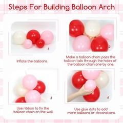 Cherry Birthday Party Decorations with Red Light Pink Sand White Balloons