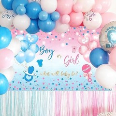 Gender Reveal Backdrop 7.3ft x 5.9ft Telon de Fondo Revelacion de Genero