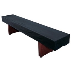 Hathaway 9-Ft Shuffleboard Table Cover – Black Synthetic Leather, Cotton Lined