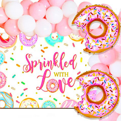 Pink Baby Sprinkle Decorations Girl Sprinkled with Love Banner Gender Baby Showe