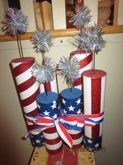 SET OF 4 JULY 4TH FAUX FIRECRACKERS–(2) 18″–(2) 13″—#T39-9
