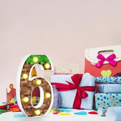 Pixel Light up Numbers Led Pixel Light for Home Birthday Party Decoration, Game