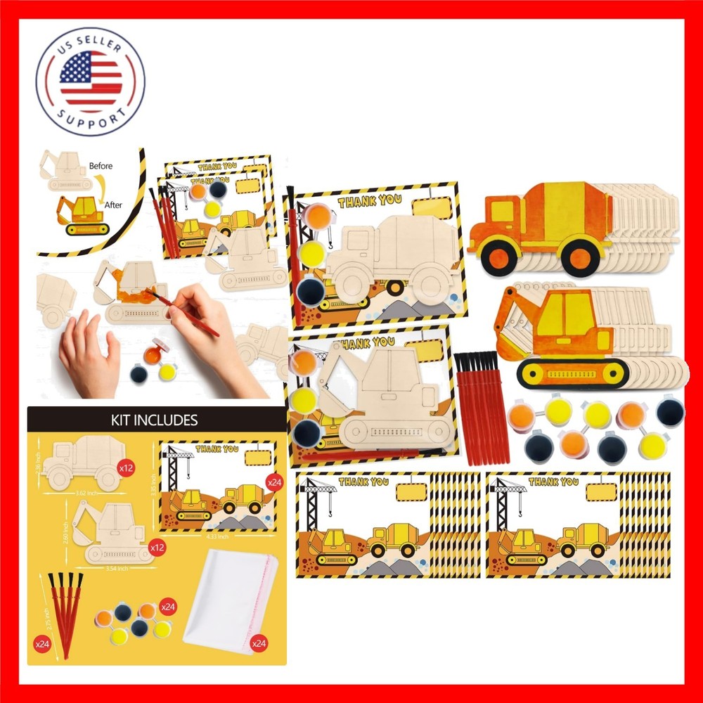 Construction Party Favors 24 Pcs Construction Birthday Party Supplies Constru…