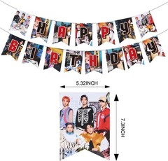 Stray Kids Merch 5 Star Party Decorations Include Happy Birthday Banners, Cak…