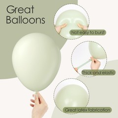 Sage Green Balloon Arch Kit 120pcs in 518 inch Sizes for Events