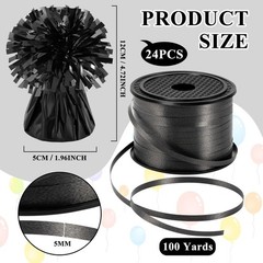 24 PCS Balloon Weights Metallic Anchor, Balloon Holder Heavy Weights with 1 R…