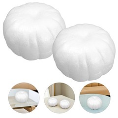 2 Pcs Small Pumpkin Decorations Artificial Pumpkins for Decorating Craft Foam