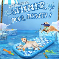 Inflatable Dog Pool Float – Large Ride On Pool Raft Toy for Pet, Summer Swimi…