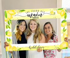 Lemon Bridal Shower Party Photo Booth Props Lemon Citrus Lemonade Theme Bride to