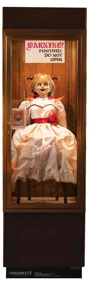 Annabelle Doll Official Cardboard Cutout from The Conjuring Universe Comes Home